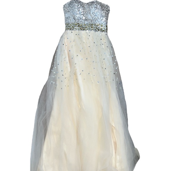 Windsor Strapless Prom Dress Glitter Jewels and Sequence Corset Dress - Picture 3 of 14